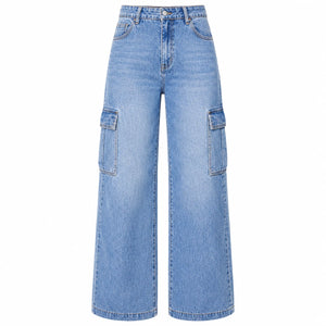 Wide Leg Cargo Jeans WHD0607043