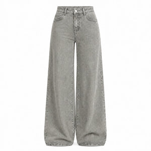 Washed Black Wide Leg Jeans WHD0607044