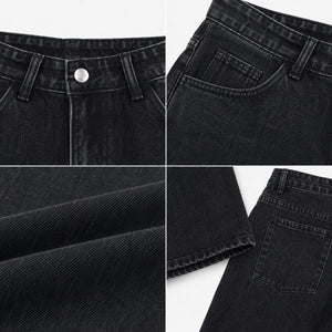 Washed Black Wide Leg Jeans WHD0607044