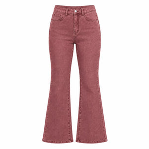 Bow Embroidered Flare Jeans WHD0607045