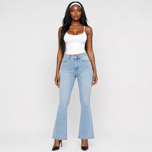 Bow Embroidered Flare Jeans WHD0607045