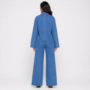 Relaxed Denim Wide Leg Set WHD0607072