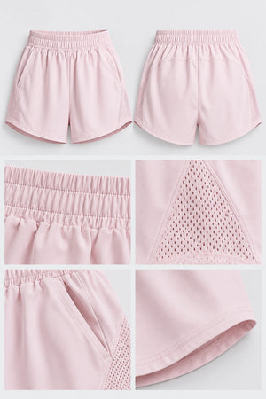 WEARHUB Polyester-Spandex Breathable Mesh Active Shorts — product, details view