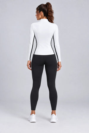WEARHUB Polyester-Spandex Contour-Line Fleece-Lined Active Jacket — product, back view