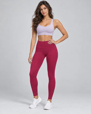 WEARHUB Nylon-Spandex Essential Active Pants — Dragon Fruit Pink, color front view