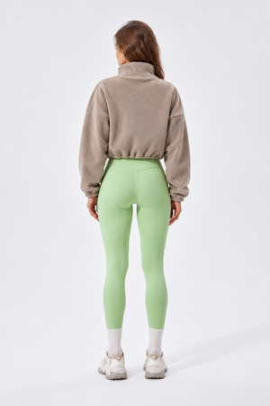 WEARHUB Nylon-Spandex Stretch Active Jacket — Mocha Brown, back view
