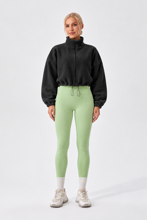 WEARHUB Nylon-Spandex Stretch Active Jacket — Black, front view