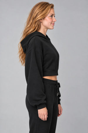 WEARHUB Cotton-Polyester Fleece Active Jacket — WHZ006 — product, side view