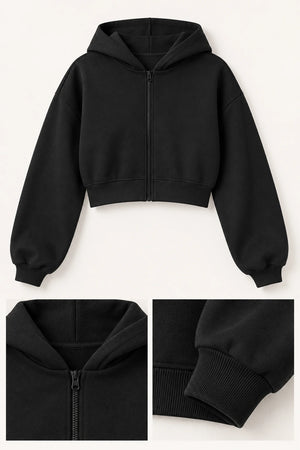 WEARHUB Cotton-Polyester Fleece Active Jacket — WHZ006 — product, details view