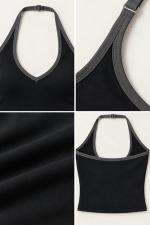 WEARHUB Nylon-Spandex Brushed Active Tank — WHZ018 — product, details view