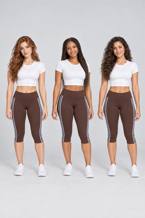 WEARHUB Nylon-Spandex Barely-There Mid-Length Active Shorts — WHZ022 — product, multiracial view