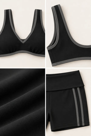WEARHUB Nylon-Spandex Barely-There Bra & Shorts Set — WHZ038 — product, details view