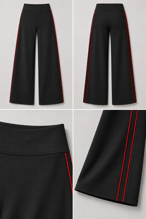 WEARHUB Nylon-Spandex Brushed Wide-Leg Yoga Pants — WHZ039 — product, details view