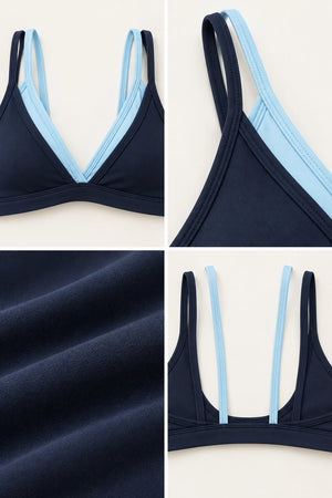 WEARHUB Nylon-Spandex Double-Strap Barely-There Sports Bra — WHZ056 — product, details view
