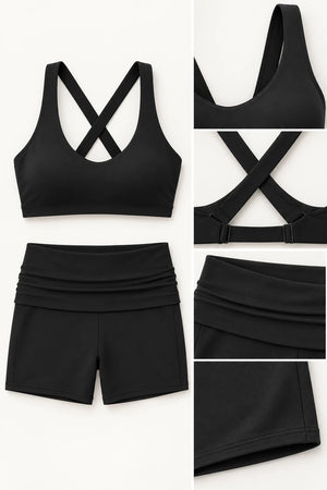 WEARHUB Nylon-Spandex Brushed Active Shorts — WHZ085 — product, details view