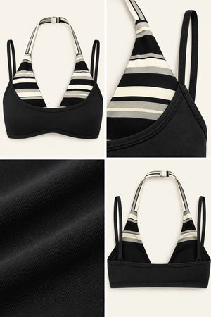 WEARHUB Polyester-Spandex Printed Sports Bra — WHZ087 — product, details view