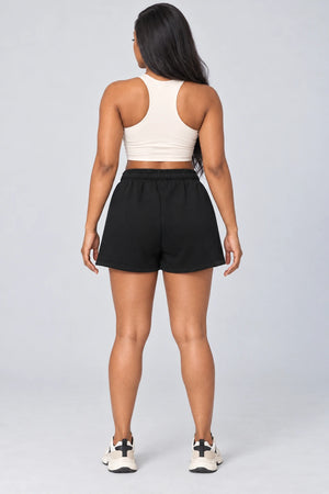 WEARHUB Cotton-Polyester Fleece Sweat Shorts — WHZ089 — product, back view