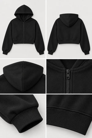 WEARHUB Cotton-Polyester Fleece Active Jacket — WHZ090 — product, details view