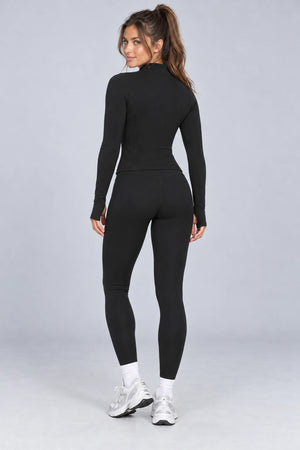 WEARHUB Nylon-Spandex Brushed Active Jacket — WHZ091 — product, back view