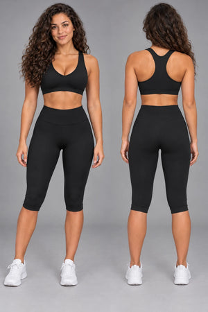 WEARHUB Nylon-Spandex Seamless Mid-Length Active Shorts — WHZ093 — product, back view