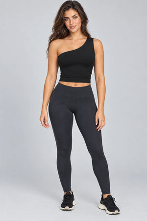 WEARHUB Nylon-Spandex Cloud-Soft Active Tank — WHZ096 — Classic Black, front view