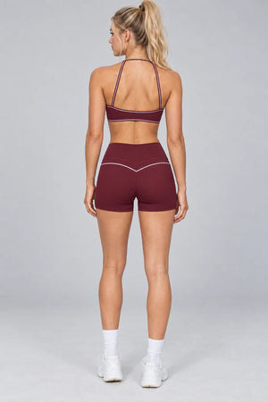WEARHUB Nylon-Spandex Brushed Active Shorts — WHZ108 — product, back view