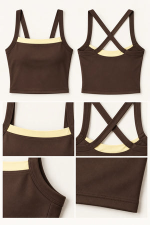 WEARHUB Nylon-Spandex Barely-There Active Tank — WHZ135 — product, details view