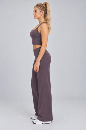 WEARHUB Nylon-Spandex Brushed Active Tank — WHZ142 — product, side view