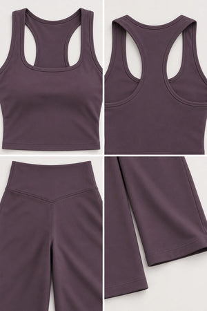 WEARHUB Nylon-Spandex Brushed Active Tank — WHZ142 — product, details view