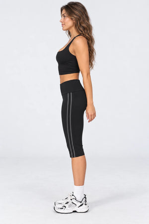 WEARHUB Nylon-Spandex Barely-There Mid-Length Active Shorts — WHZ146 — product, side view