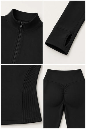 WEARHUB Nylon-Spandex Seamless Active Jacket — WHZ149 — product, details view