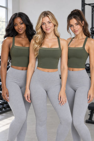 WEARHUB Nylon-Spandex Barely-There Active Tank — WHZ151 — product, multiracial view