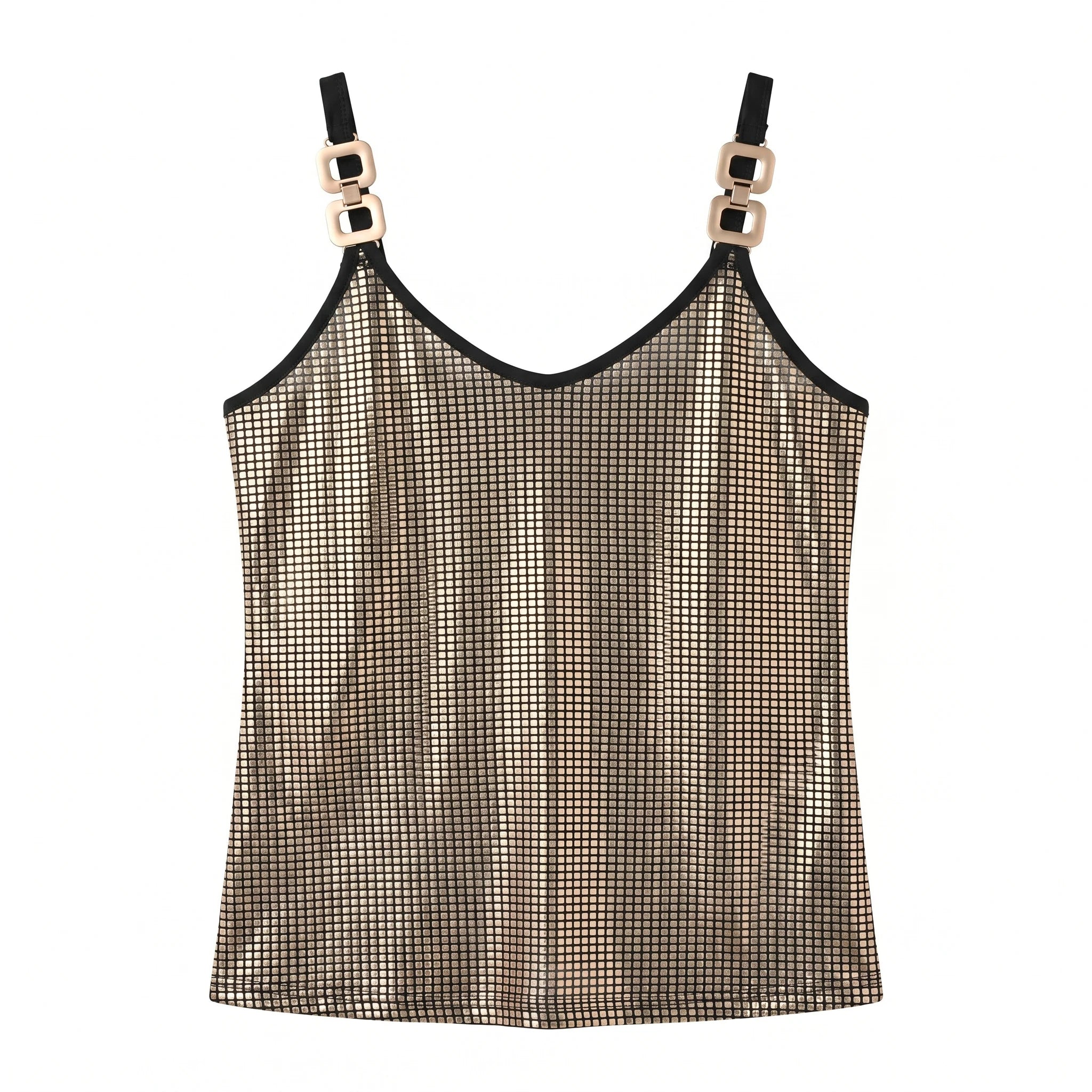 Metallic Grid Cami Top WHD0605001-230429