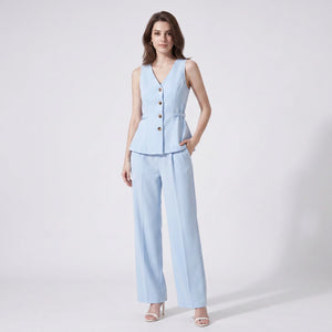 Sleeveless Vest Wide Leg Set WHD0605002-260348