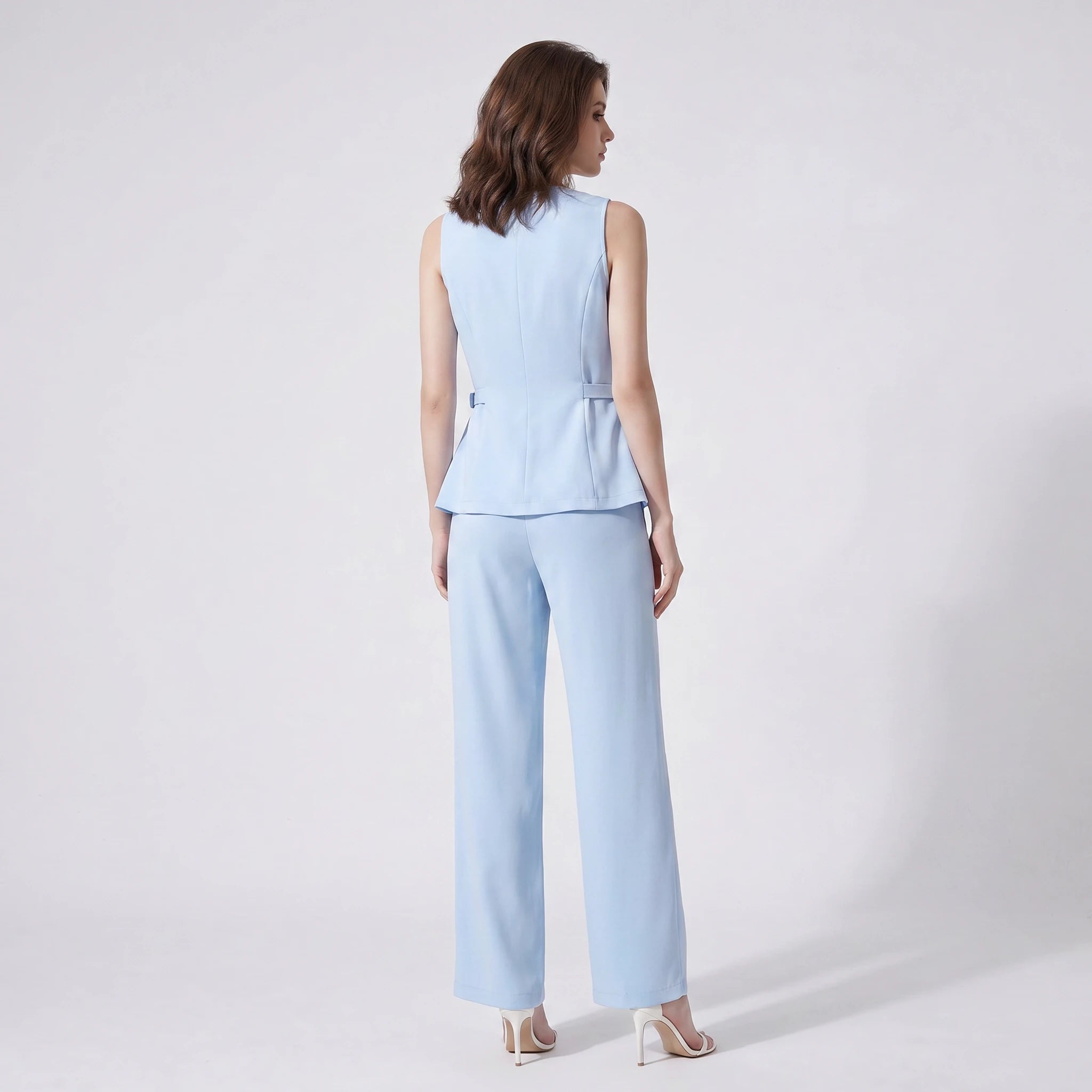 Sleeveless Vest Wide Leg Set WHD0605002-260348