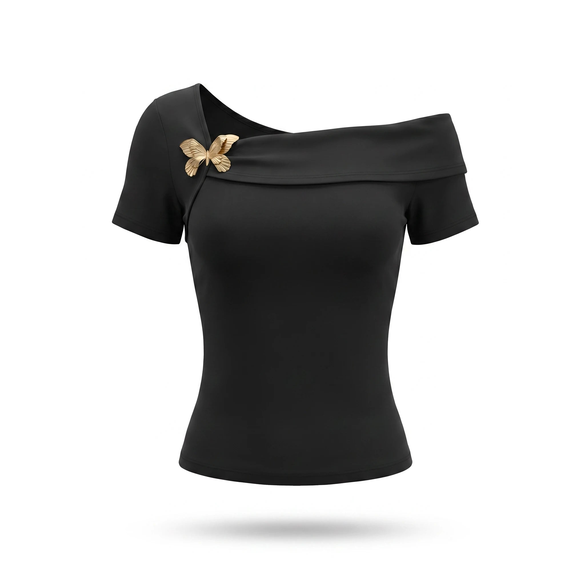 Butterfly Detail Off-Shoulder Top WHD0605004-250365