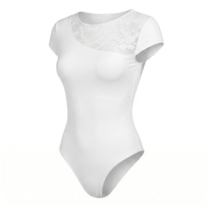 Lace Panel Fitted Bodysuit WHD0605009-250315