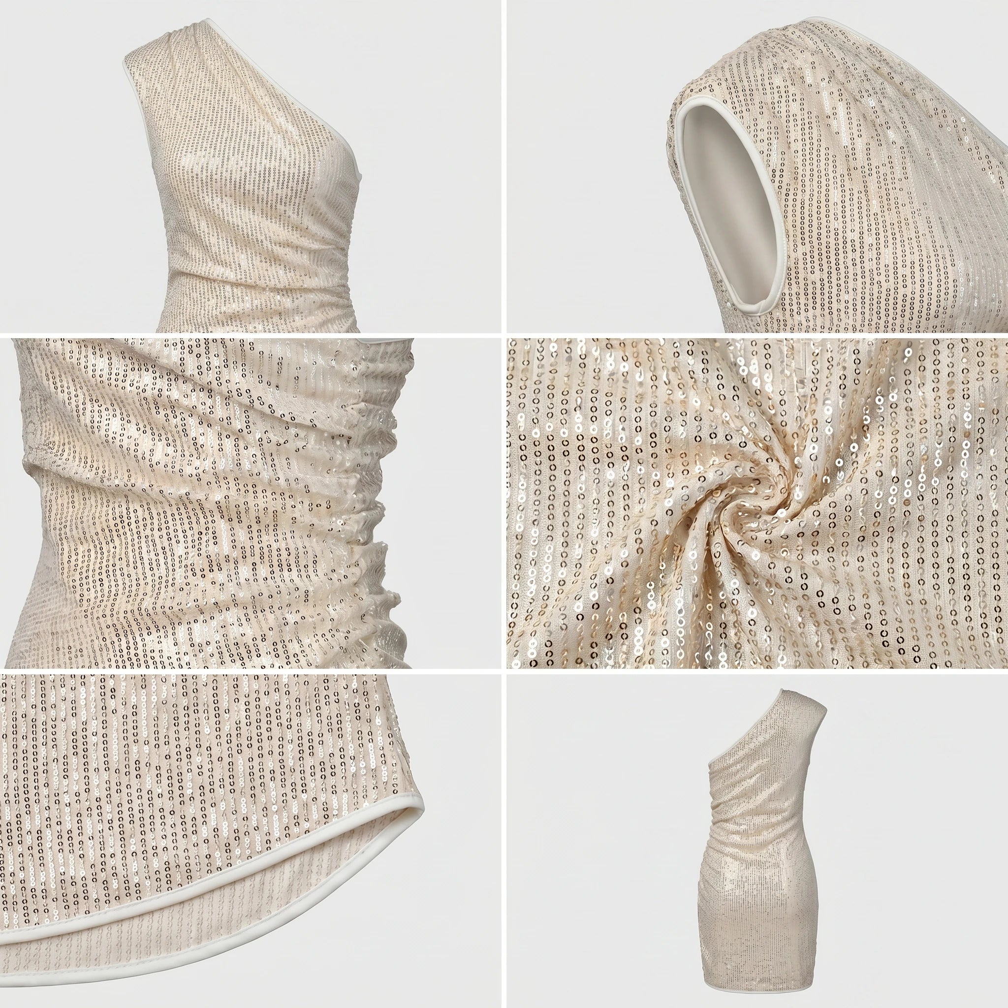 Sequin One-Shoulder Top WHD0605010-250379