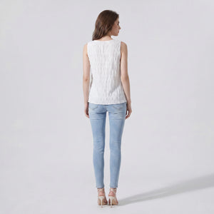 Lace Yoke Sleeveless Top WHD0605011-240352