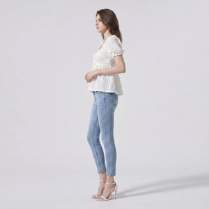 Textured Puff Sleeve Top WHD0605012-250323
