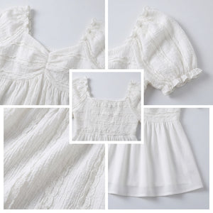 Textured Puff Sleeve Top WHD0605012-250323
