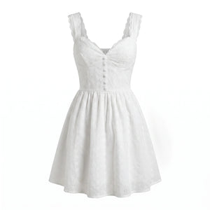 White Eyelet Mini Dress WHD0605015-250489