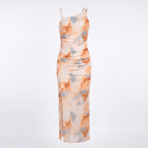 Asymmetric Printed Maxi Dress WHD0605016-2503119