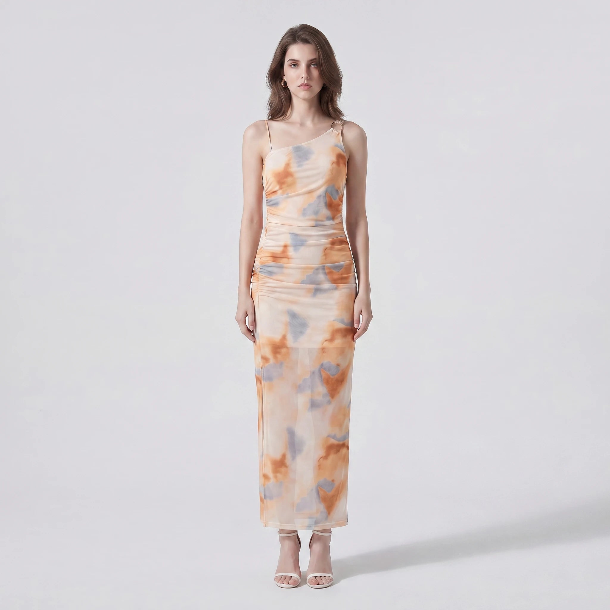 Asymmetric Printed Maxi Dress WHD0605016-2503119