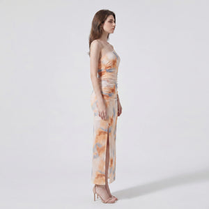 Asymmetric Printed Maxi Dress WHD0605016-2503119
