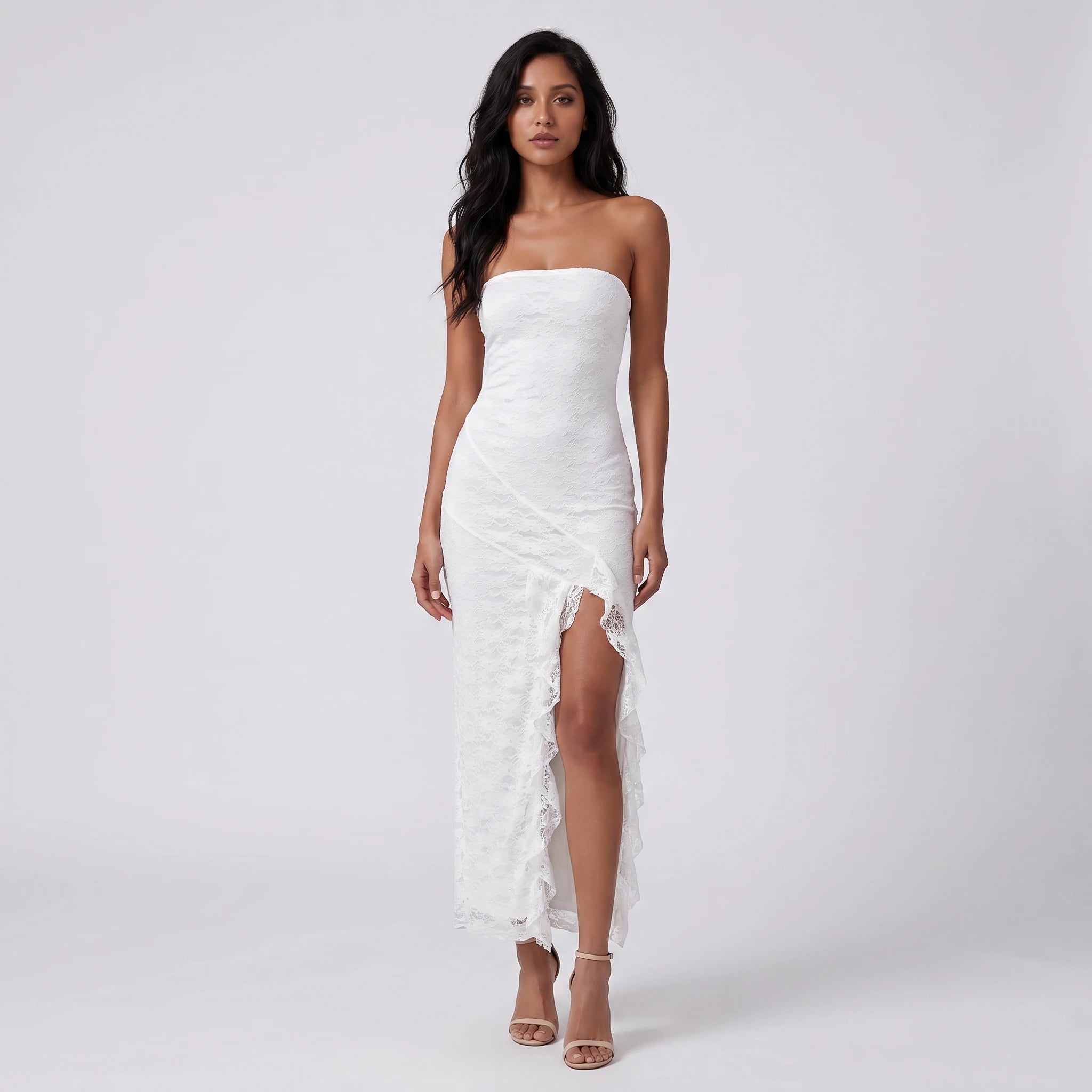 Strapless Lace Maxi Dress WHD0605019-240503