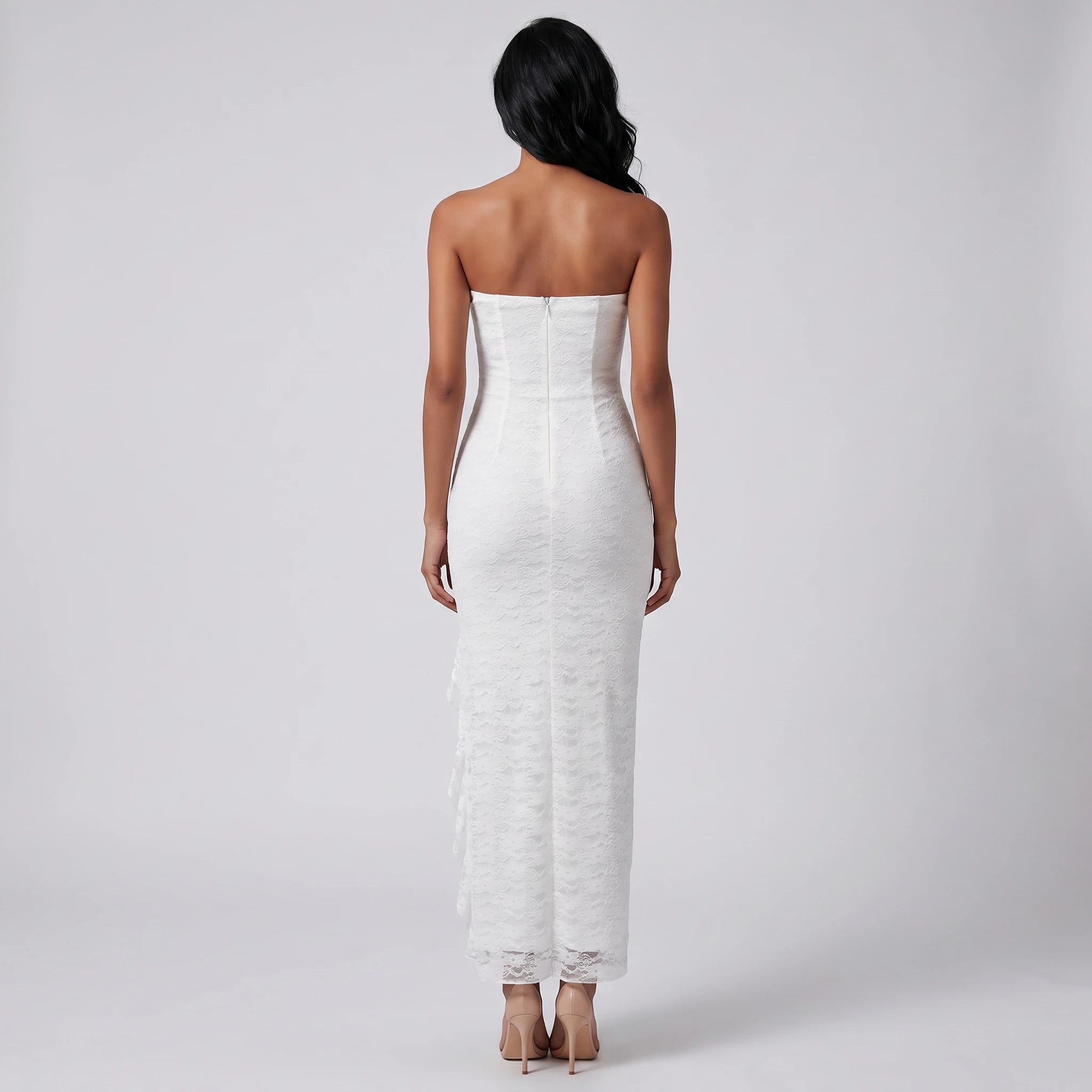 Strapless Lace Maxi Dress WHD0605019-240503