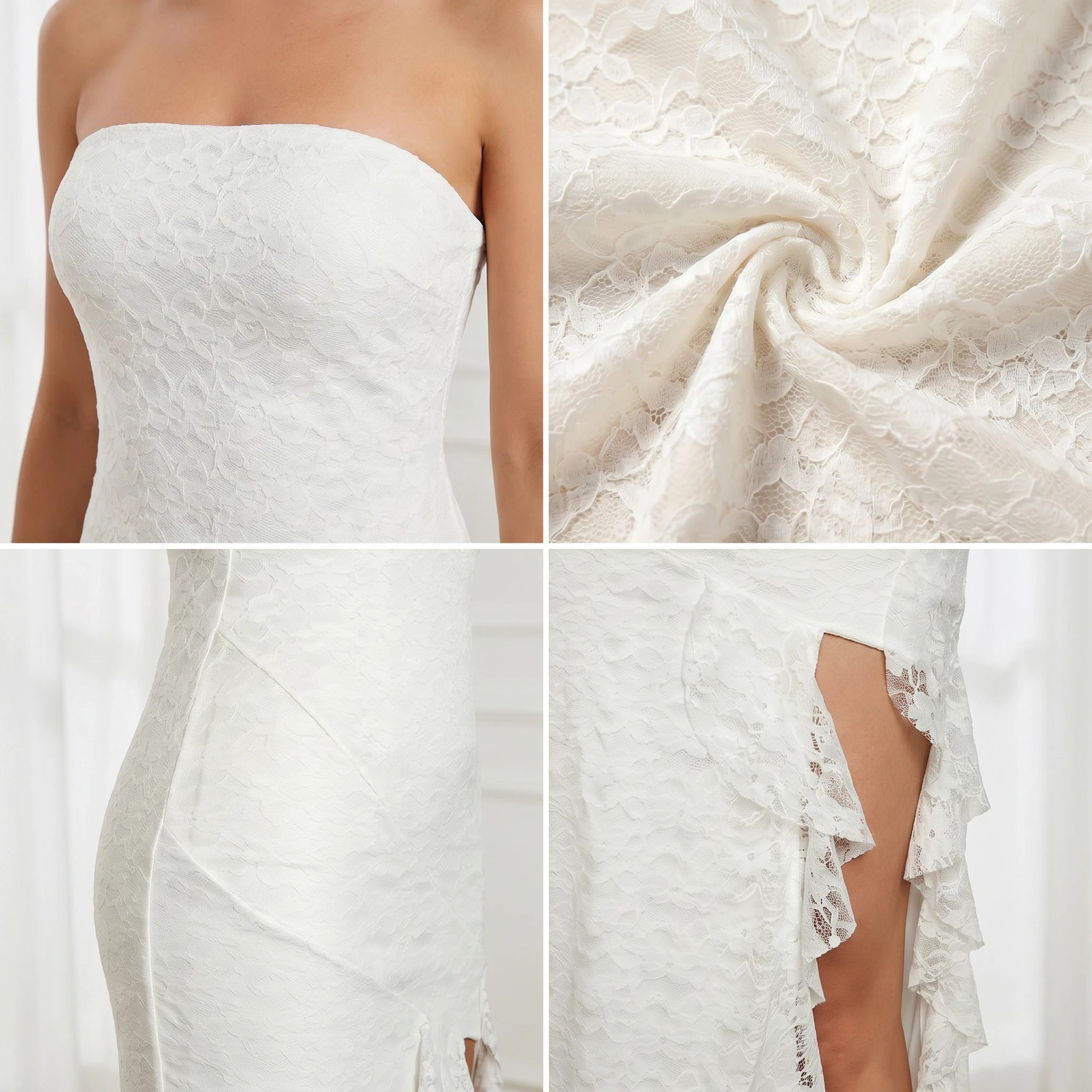 Strapless Lace Maxi Dress WHD0605019-240503