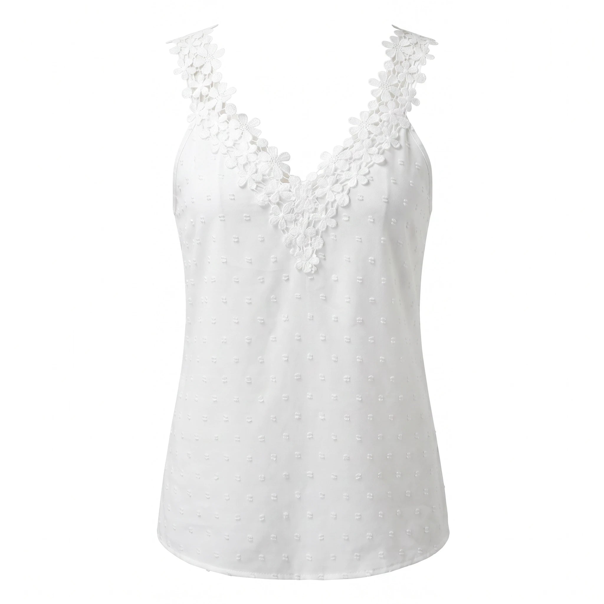 Floral Lace Trim Cami Top WHD0605020-2363
