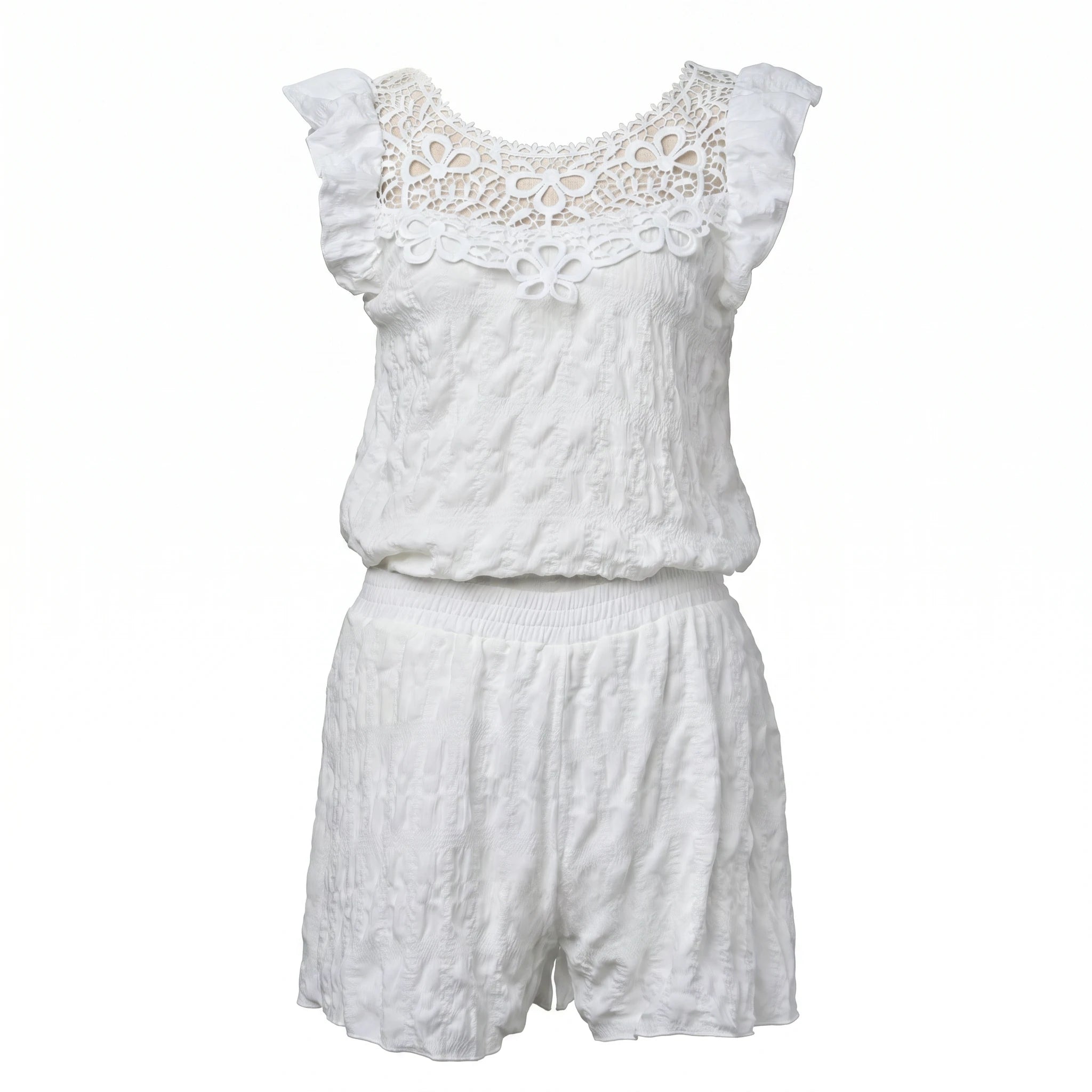 Eyelet Ruffle Sleeve Blouse WHD0605021-250705-250705
